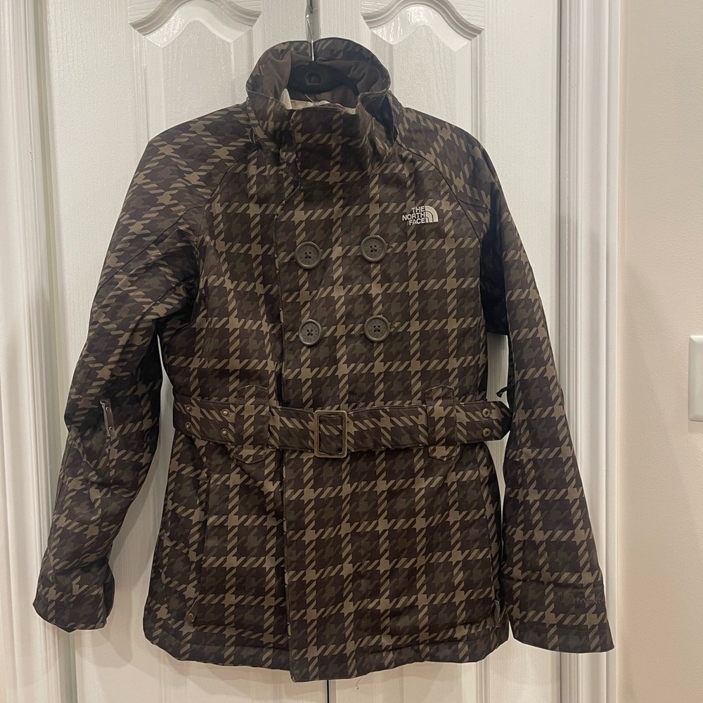 The North Face Brown Houndstooth Ski Jacket